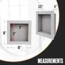 Houseables Shower Niche, Shower Niche Insert Tile Ready, 12x12 Inch, Recessed Bathroom Storage, in Wall Shelf, Cubby Inserts, Recessed Shampoo Caddy, Inset Shelves, Built in Nook, Soap Box, Prefab