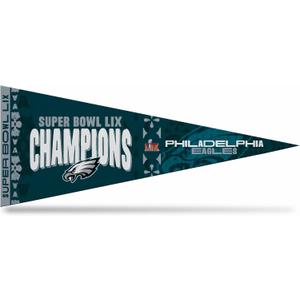 Rico Industries NFL Football Philadelphia Eagles 2025 Super Bowl Champs 12" x 30" Felt Wall Dcor Pennant - Great for Home/Bed Room/Man Cave Dcor