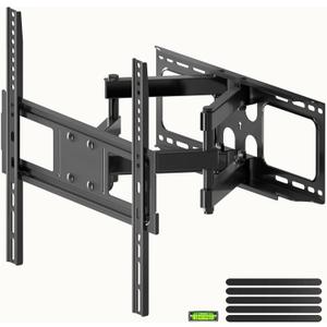 Full Motion TV Wall Mount for Most 26"-70" Flat/Curved TV, Swivel Tilt Bracket with Articulating Dual Arms, Support 100lbs, Max VESA 400x400mm, Fits 12/16" Wood Stud (MA570)