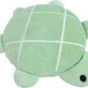 Turtle Microwavable Cute Heating Pad for Period Cramp Relief Menstruation Valentines Day Gifts for Women, Girlfriend - Cozy Turtle Plush Heated Stuffed Animal (Green)-8 (Small)