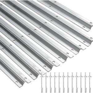 42 Ft V-Track Galvanized Inverted V Track with Hammer Drive in Anchors for Sliding Rolling Chain Rack Driveway Gate, Heavy Duty Sliding Driveway Gate Track