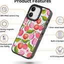 Magnetic for iPhone 16 Magsafe Case Cute - Durable Shockproof 6.6 ft Drop Impact Phone Case - Black Funny Checkered Cherry Design for iPhone 16 6.1"