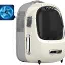 PETKIT Cat Backpack Carrier with Inbuilt Fan & Light, Airline-Approved Pet Backpack Bubble for Kitty Small Dog, Detachable Dog Backpack with Padded Strap for Travel, Hiking, Walking & Outdoor (White)