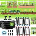 118FT Drip Irrigation System, 2025 Upgraded Quick Connector Irrigation System for Garden, Adjustable Nozzles, Garden Watering System with 1/4" Tubing, Sprinklers for Garden, Greenhouse, Lawn