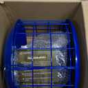 Kingsyard Bluebird Feeders for Outdoors Hanging, All Metal, Cage Mealworm Bird Feeder with Tray, Squirrel Proof & Weatherproof, Easy to Refill & Clean (Blue)