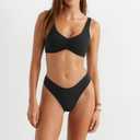 Sexybody Womens Two Piece Swimsuit Ruched Bikini Set V Cut Bathing Suit 2026 Swim Suits (Black, XL)