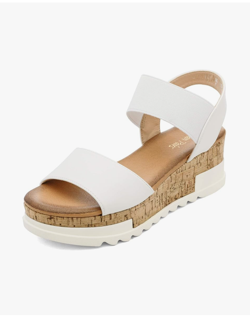 DREAM PAIRS Women's Open Toe Casual Platform Sandals, Size:5.5