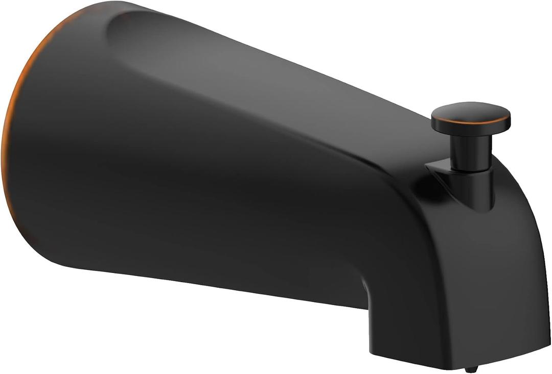 Design House 522938 Slip-On Tub Diverter Spout, 5 Inch, Oil Rubbed Bronze