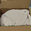 Levtex Home Twin Size Faux Linen Dust Ruffle, 16-inch Drop with Box Pleat