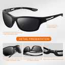 suoso Polarized Sports Sunglasses for Men: UV400 Protection Glasses Womens Wrap Around Goggles for Driving Fishing (A6-silver)