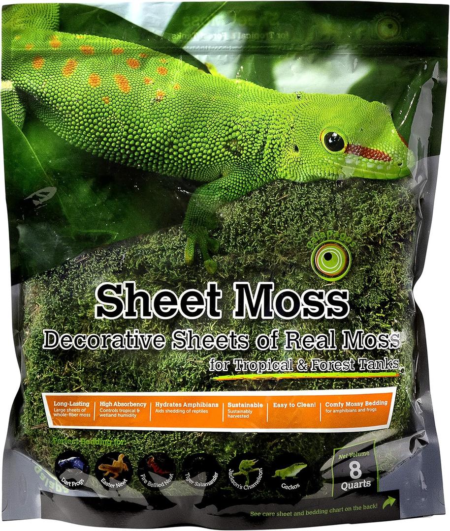 Galpagos (05248) Sheets of Real Moss, 8-Quart, Natural,Green