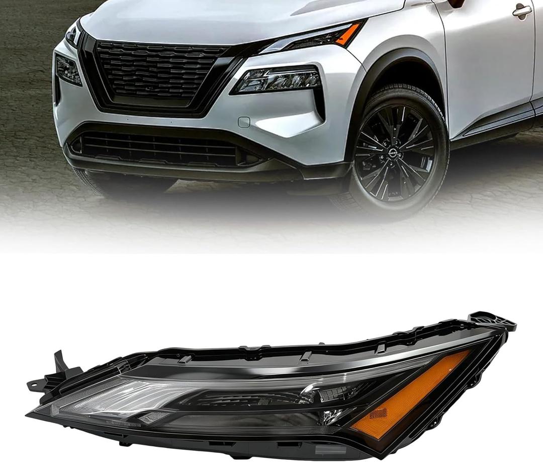 Headlight Assembly Compatible with 2021-2023 Nissan Rogue S/SV/SL/Platinum with DRL (Driver Left Side)