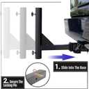 Anley Universal Car Hitch Mount Flagpole Holder - Compatible with Standard 2 Inch Hitch Receiver for Truck, Jeep, Van & RV - Vehicle Rear Flag Pole Mounting Bracket - Fit Flagpole of 1 to 2 in (Black)