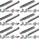Blum Tandem Plus BLUMOTION Concealed Undermount Drawer Runner Kit (6 Kits), 18-Inch, Full Extension, Soft-Close, Steel, 100 lb. Load Capacity for Wood Drawers