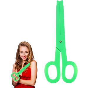 MAGICLULU Giant Clown Scissors Prop for Carnival Accessories and Stage Performance, Green Fake Scissors for Cosplay and Pretend Play, 14.96 Inch Large Shears