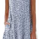 nclook Womens 2025 Summer Casual Dress Sweet Cute V Neck Sleeveless Mini Dresses with Pockets (X-Large)