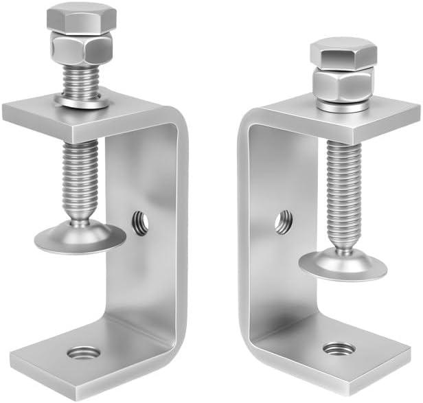 2-9/16 Inch C Clamps, 2 Pack 304 Stainless Steel C Clamps for Woodworking and Welding, Stable Wide Jaw Opening Tiger Clamp for Construction Household Mount(65mm)