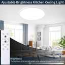 MOONSEA 24 Inch Flush Mount LED Ceiling Light with Remote Control, Bedroom