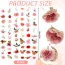 Suncalla 6 Pcs 35.46 ft Flower Garlands Backdrop Spring Artificial Wildflower Vines Floral Decorations for Party Fake Flower Vines Faux Silk Wildflower for Easter Wedding Garden Wall Arch(Pink)