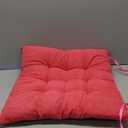 YUNZLAN Square Chair Pad 18" Non-Slip Chair Cushions Flocked Chair Seat Cushion with Ties for Dining Room, Kitchen and Office Outdoor Indoor (Rose)