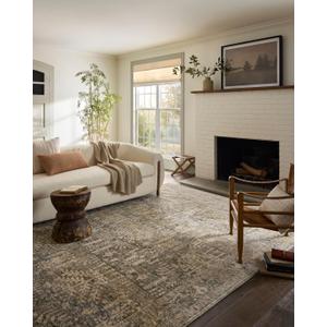 Loloi Magnolia Home by Joanna Gaines Junie Collection JUE-02 Moss/Natural 7'-10" x 10'-2", .38" Pile Height, Area Rug