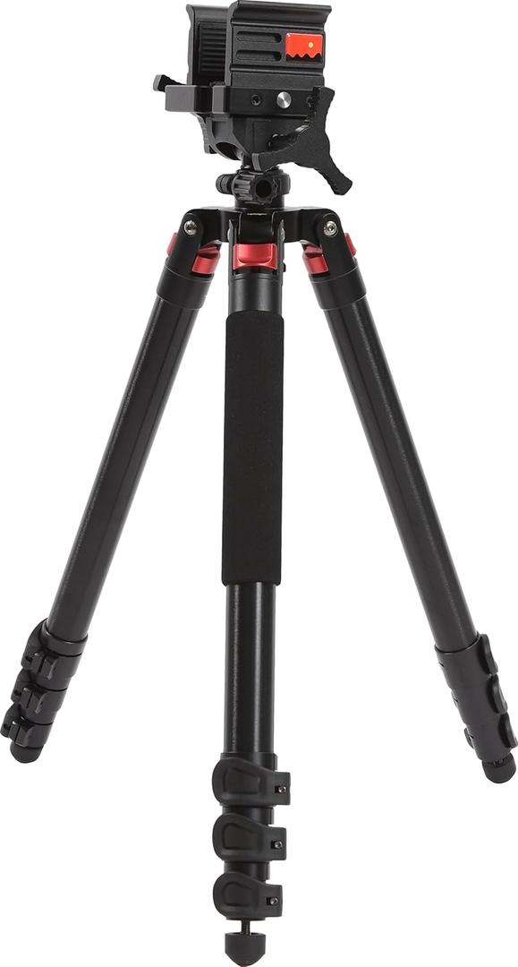 Clamping Tripod with Durable Aluminum Frame, Lightweight, Stable Design, Bubble Level, Adjustable Legs, Shooting Rest, and Hands-Free Operation for Hunting, Shooting, and Outdoors