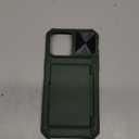 ATATOO for iPhone 14 Pro Max Case, Built-in Card Holder (Store 3-5 Cards) & Sliding Camera Cover, Military Grade Protection, Heavy Duty Sturdy Durable Wallet Phone Case for 14 Pro Max 6.7", Green