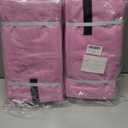 12 Pack Extra Large Moving Bags, Heavy Duty Packing Bags with Zippers and Handles for Space Saving, Clothes Storage, College Essentials, Travel, Pink