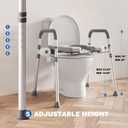 Loyoda Toilet Seat Riser with Handles,Raised Toilet Seat for Seniors with Adjustable Height & Width, 400 lb Capacity Handicap Elevated Toilet Seat for Elderly, Pregnant, Fit Any Toilet