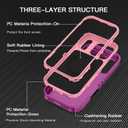I-HONVA for iPhone 17 Pro Max Case [Compatible with MagSafe] Shockproof 3-Layer Full Body Protection [Without Screen Protector] Rugged Heavy Duty Cover Case for Apple iPhone 17 Pro Max,Purple/Pink