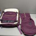 LOVEVOOK 40L Travel Backpack for Women & Men, Airline Approved Carry On Luggage with 3 Packing Cubes, TSA Overnight Bags, Waterproof Personal Item Bag, Weekender Essentials Backpacks fits 17" Laptop (Purple-beige-black)