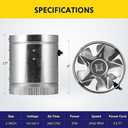 iPower 6 Inch Inline Booster Duct Fan with Speed Controller, 240 CFM HVAC Exhaust Ventilation Blower, Low Noise for Grow Tent, Attics, Basements, Bathrooms and Kitchens, 6 Inch Fan+Speed Controller, New