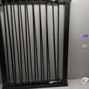 Mumeasy 36" Extra Tall Baby Gate for Doorways, 29.7"-57" Extra Wide Dog Gate for Stairs, Pressure Mounted Auto Close Pet Safety Gate with Easy Walk Thru Door, Large Indoor Child Gate for House, Black