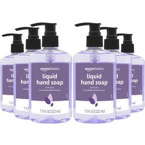 Amazon Basics Original Fresh Liquid Hand Soap with Moisturizers, 7.5 Fl Oz (Pack of 6)
