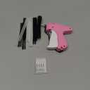 Stitch Gun for Clothes - Handheld Stitch Gun Quick Clothing Fixer - Tagging Gun - Includes 6 Needle, 1000 Black Fasteners & 1000 White Fasteners (Pink/Orange)