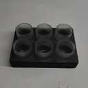 Vintage Glassware Drinking Glasses Set of 6,12 oz Hobnail Glass Cups,Embossed Grey Water Tumbler,for Beer,Cocktail,Whiskey,Juice and Various Mixed Drinks- 1 Cleaning Brush (Gray)