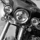 7 inch Headlight Trim Ring Decorate Visor + 4 1/2" Fog Light Trim Ring Turn Signal Trim Ring Set Fit for Harley Softail Touring Chrome