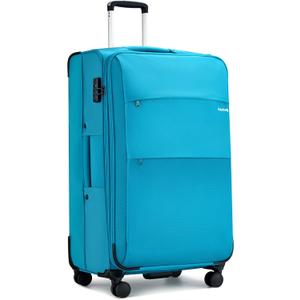 Hanke 28 Inch Luggage with Spinner Wheels Expandable Large Suitcase with Wheels Softside Check in Luggage Rolling Suitcase with Lock Lightweight Travel Luggage for Men and Women.(Caribbean Blue)