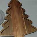 Acacia Wood Christmas Tree Tray - Decorative Serving Platter, Festive Plate, Xmas Dish & Wooden Charcuterie Board for Holiday Gift, Cheese, Fruit, Veggie & Cookie, Food, Snack, 16 x 10