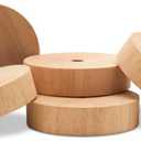 3-inch Diameter Slab Wooden Wheels for Crafts 3/8-inch Hole, 3/4-inch Thick, Pack of 4 Mini Craft Wheel for Model, by Woodpeckers
