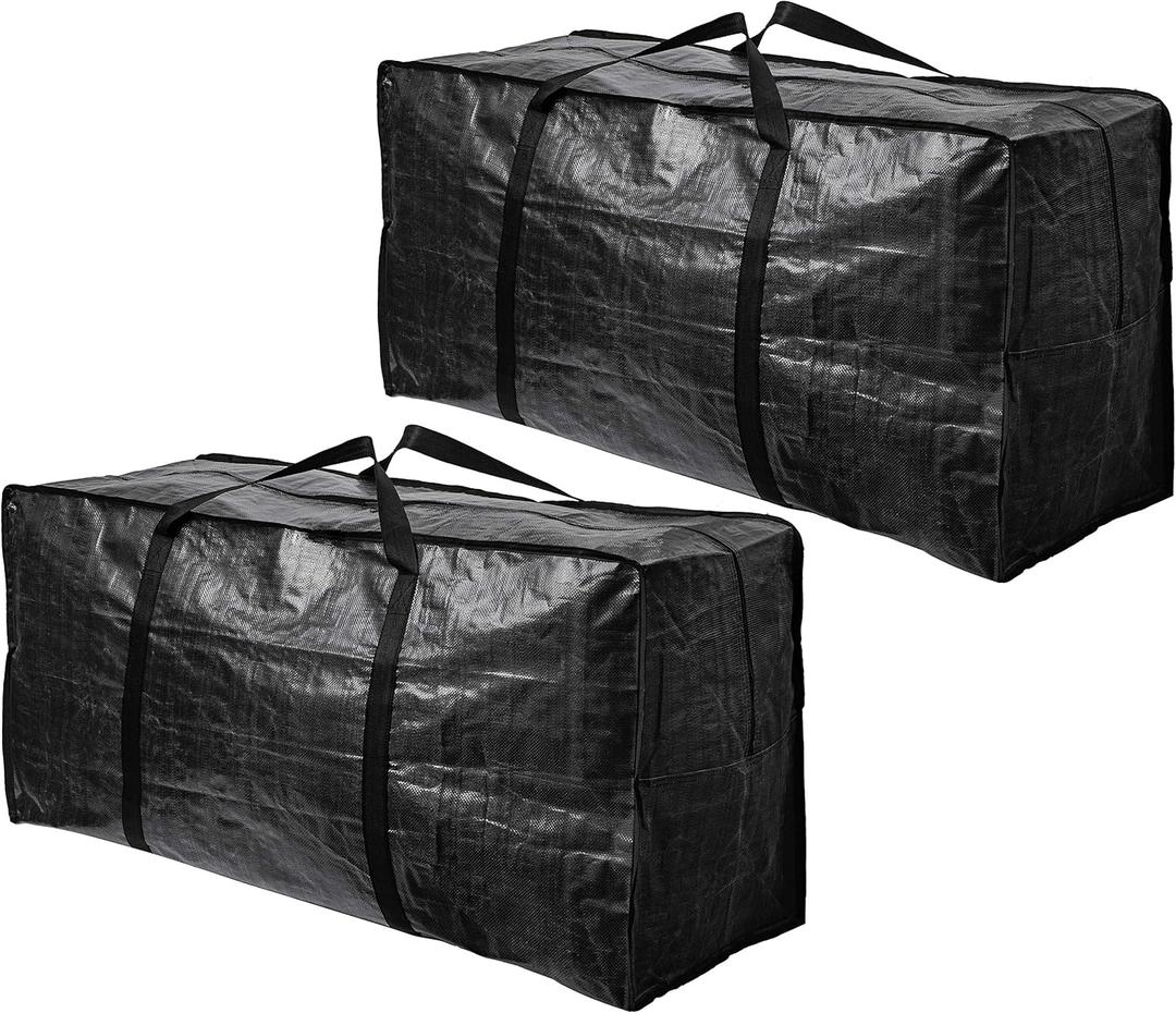 Pack XXL Jumbo Extra Large Heavy Duty Stronger Handles Storage Bags Moving Totes Zippered Reusable Wrap Around Handle Storage Totes