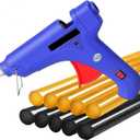 Glue Gun - 100W Hot Glue Gun with 10Pcs High adhesion Hot Glue Sticks for Car Dent Repair, Home Improvement, Quick Daily Repair and DIY Small Craft Projects (Tool Set, Blue)