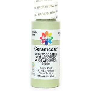 Delta Creative Ceramcoat Acrylic Paint in Assorted Colors (2 oz), 2070, Wedgewood Green (2 Fl Oz (Pack of 2), Wedgewood Green)