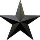 36" Large Barn Star-Red Black Barn Stars Outdoor Decoration-Metal Star for Outside Texas Stars Art Rustic Vintage Western Country Home Farmhouse Primitive House Decor- Primitive Wall Décor