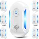 (2026 Upgraded) Ultrasonic Rodent & Pest Indoor Repeller - Stronger Driving Force, Repellent for Mouse, Mice, Rats, Roaches, Ants, Spiders, Bugs, Home Plug-in Device, 2 Mode Switching (6 Pack)