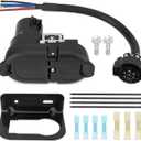 7 & 4 Pin Trailer Wiring Harness Connector Tow Hitch Receptacle Assembly with Mounting Bracket Kit, 7 Way Blade & 4 Way Flat Adapter Plug for USCAR Socket Multi-Tow Pickup Truck