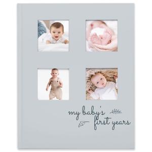 Baby Memory Book for Girls, Boys - 66 Pages Hardcover First 5 Years Newborn Journal, Milestone Baby Book Keepsake for New Parents, Minimalist Gifts, Milestone Photo Album, Gender Neutral (Dust Gray)