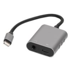 Lightning to 3.5 mm Audio Adapter and Power Converter