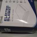 Heated Blanket Throw - 50"x60" Fast Heating Bed Electric Blankets Throw with 6 Heating Levels & 4 Hours Auto Off, Soft Ribbed Faux Fur Sherpa, Over-Heated Protection ETL, Navy Blue