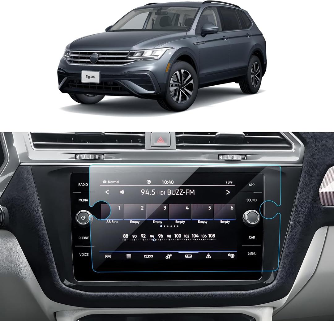 Car Screen Protector for 2018-2024 2025 Volkswagen Tiguan& Jetta& 2025+Taos Accessories Navigation Touchscreen Protector Film Tempered Glass 8''